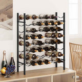 Wine Rack for 48 Bottles Black Metal 289563