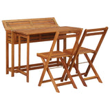 Garden Planter Table With Chair Brown Solid acacia wood Medium 45910