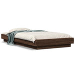 Bed Frame without Mattress Brown Oak 100x200 cm 3281209