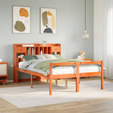 Bookcase Bed without Mattress Wax Brown 140x200cm Solid Wood Pine 3322073