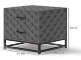 Bedsides Set of 2, Modern Bedside Nightstand with 2 Drawers, Bedside Cabinet Sofa Side T3398P329593