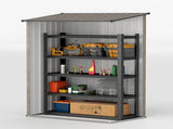 5ft x 3ft Metal Garden Storage Shed, Outdoor Tool Shed with Sloped Roof, Lockable Door for Tools, T3398P318726