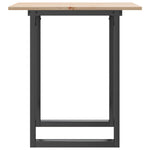 ZNTS Dining Table O-Frame 70x70x75 cm Solid Wood Pine and Steel 3282671