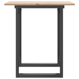 ZNTS Dining Table O-Frame 70x70x75 cm Solid Wood Pine and Steel 3282671