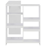 ZNTS Bar Table with Moveable Shelf White 138x39x110 cm 280222