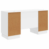 Desk High Gloss White 142.5 x 50 x 75 cm Engineered Wood 3414625