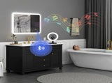 80 x 60cm LED Bathroom Mirror, with Bluetooth - Silver Tone T3398P343306