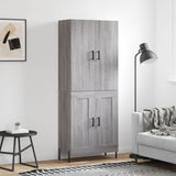 Highboard Grey Sonoma 69,5x34x180 cm Engineered Wood 3195801