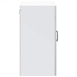 Kitchen Wall Cabinet with Glass Door Lucca Concrete Grey Engineered Wood 853851
