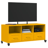TV Cabinet Mustard Yellow 100.5x39x43.5 cm Steel 846695