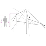 Vehicle Awning Green 518 x 580 x 215 cm Polyester and Steel 42028555