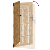 Garden Gate 100x200 cm Corten Steel Bamboo Design 153243