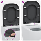 Toilet Seat Anthracite 47.5 x 35 x 3.6 cm Duroplast 42002358
