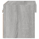 Bedside Cabinets with LED Lights Wall-mounted 2 pcs Grey Sonoma 837124