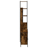 3 Piece Bathroom Furniture Set Smoked Oak Engineered Wood 3214797