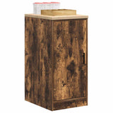 Garage Storage Cabinet Smoked Oak 40x51x85 cm Solid Wood Pine 860566