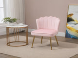 Velvet-Feel Shell Accent Chair - Pink T3398P340977