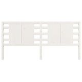 Headboard White 206x4x100 cm Solid Wood Pine 818791