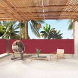 Retractable Side Awning Red 140x1000 cm 318029