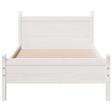 Bed Frame without Mattress White 90x200 cm Solid Wood Pine 855601