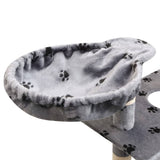 Cat Tree with Sisal Scratching Posts 150 cm Paw Prints Grey 170486