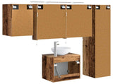 Bathroom Cabinet Set 5 pcs Old Wood Engineered Wood 3407293