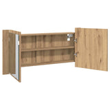 LED Mirror Cabinet Artisan Oak 100 x 12 x 45 cm Engineered Wood 875043