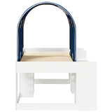 Bed with Tunnel 4 pcs White and Blue Engineered Wood 3423499