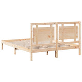 Extra Long Bed Frame without Mattress 140x210 cm Solid Wood 3309187
