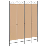 Room Divider Beige 160 x 220 cm Fabric 42039204