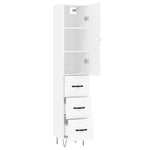 Highboard White 34.5x34x180 cm Engineered Wood 3198881