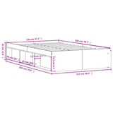 ZNTS Bed Frame without Mattress White 120x200 cm 3203852