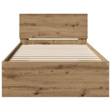 Bed Frame Artisan Oak 90 x 190 cm Engineered Wood 871658