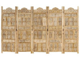 Hand carved 5-Panel Room Divider 200x165 cm Solid Mango Wood 285317