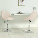 Swivel Dining Chairs 2 pcs Cream Velvet 335282
