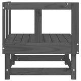 Garden Corner Sofa Grey Solid Wood Pine 825368