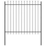 Garden Fence Grey 3.4 x 1.5 m Powder-coated steel 3334032