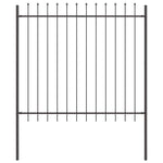 Garden Fence Grey 6.8 x 1.5 m Powder-coated steel 3334072