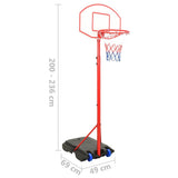 Portable Basketball Play Set Adjustable 200-236 cm 80345