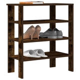 Shoe Rack Smoked Oak 61x32x70 cm Engineered Wood 859846