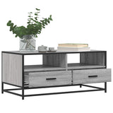 ZNTS Coffee Table Grey Sonoma 100x50x45 cm Engineered Wood and Metal 848787