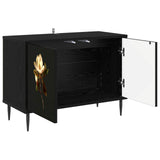TV Cabinet BREMEN 69 x 33 x 50.5 cm Black Oak Engineered Wood 8007027