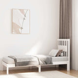 Bed Frame without Mattress White Solid Wood Small Single 3103894