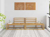 Outdoor End Sofa 2 Piece White 182.5 x 63 x 73 cm 901482