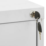 Filing Cabinet Light Grey Steel Medium Filing Cabinet 336279