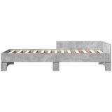Bed Frame with Headboard Concrete Grey 80 x 200 cm 8009040