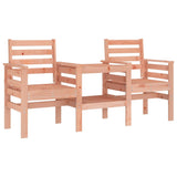 Garden Bench with Table 2-Seater Solid Wood Douglas 825161
