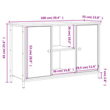 TV Cabinet Sonoma Oak 100x35x65 cm Engineered Wood 832779