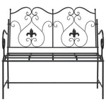 Garden Bench Black 104 x 54 x 93cm Steel 42008113