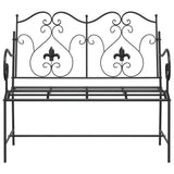 Garden Bench Black 104 x 54 x 93cm Steel 42008113